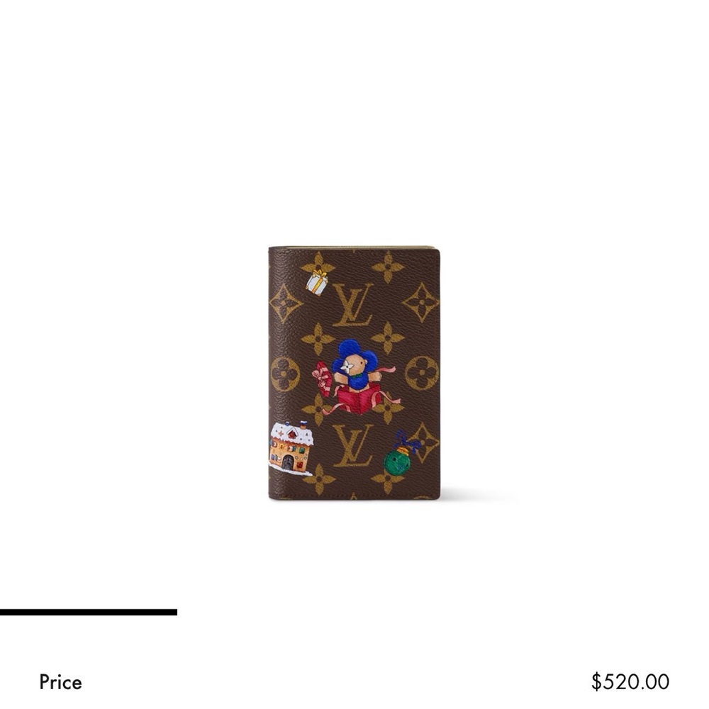 Louis Vuitton NEW Viv Brown Monogram Passport Cover with Illustrations - Picture 2 of 2